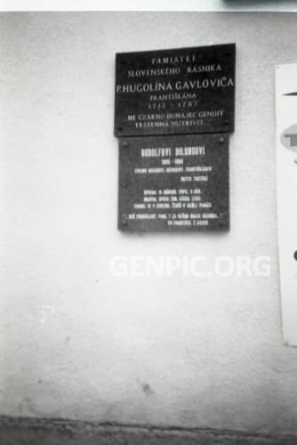 Martin Hugolin Gavlovic a Rudolf Dilong - Commemorative plaques.