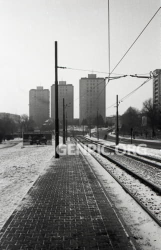 Tramway track.