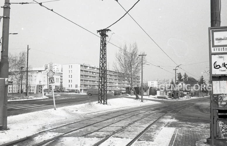 Tramway track.