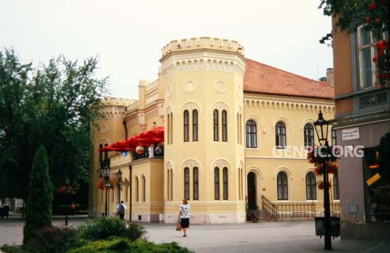 Neo-Gothic building of former Officers' pavilion.