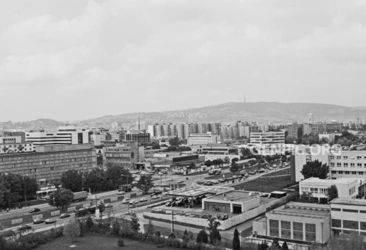 Panorama of the city - View from the Hotel Holiday Inn Bratislava.