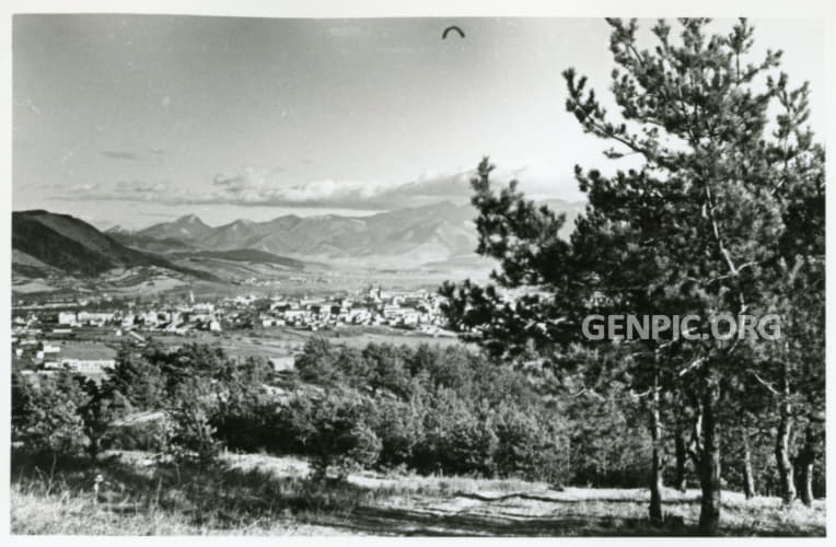 View of Zilina and Mala Fatra mountains from Hradisko hill.