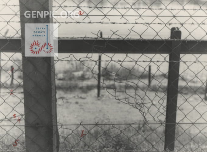 Traces of an illegal attempt to cross the border between the Czechoslovak Socialist Republic and Austria.