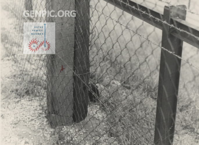 Traces of an illegal attempt to cross the border between the Czechoslovak Socialist Republic and Austria.