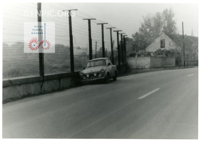 Traces of an illegal attempt to cross the border between the Czechoslovak Socialist Republic and Austria.