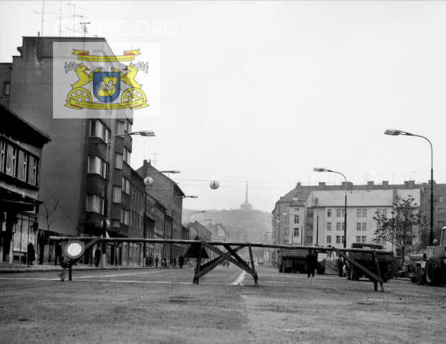 Reconstruction of Racianske myto. Closed Sancova street.