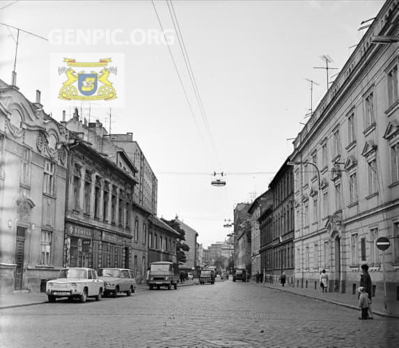 View of Dunajská Street from the intersection of Dunajska, Mlynske nivy and 29. augusta streets.