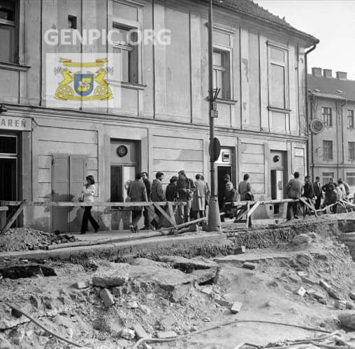 Reconstruction of the street in front of the restaurant Alzbetka.