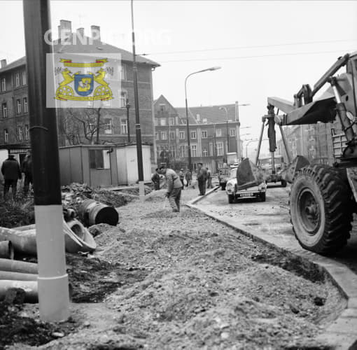 Street Reconstruction. YMCA in the background.