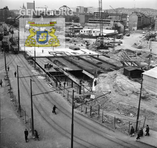 Construction work of the underpass on Trnavske myto.