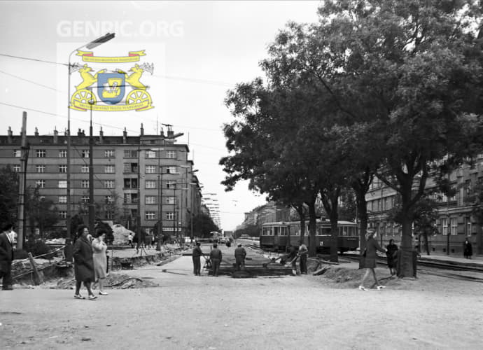 Reconstruction of the street during the construction of the underpass at Trnavske Myto.