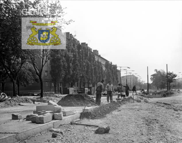 Reconstruction of the street during the construction of the underpass at Trnavske Myto.