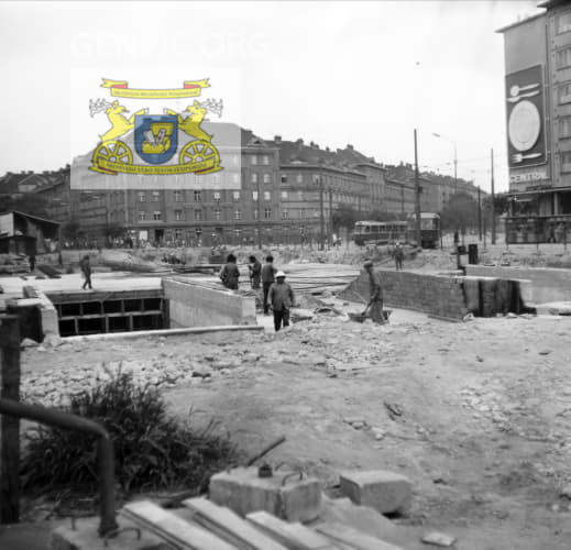 Construction work of the underpass on Trnavske myto.