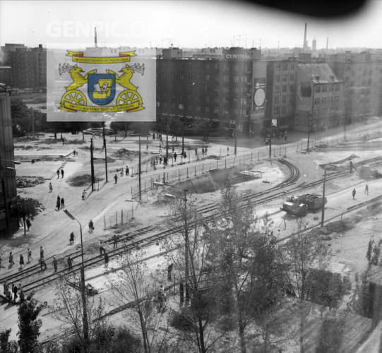 Construction work of the underpass on Trnavske myto.