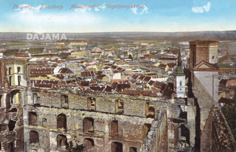 Panorama of the city from Bratislava Castle.