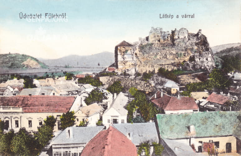 City panorama and Filakovo castle.