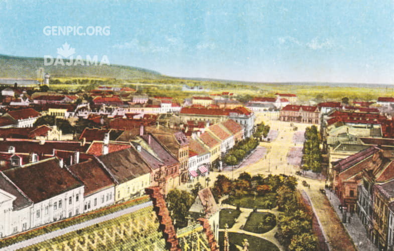 Panorama of the city from the tower of St. Elizabeth's Cathedral.