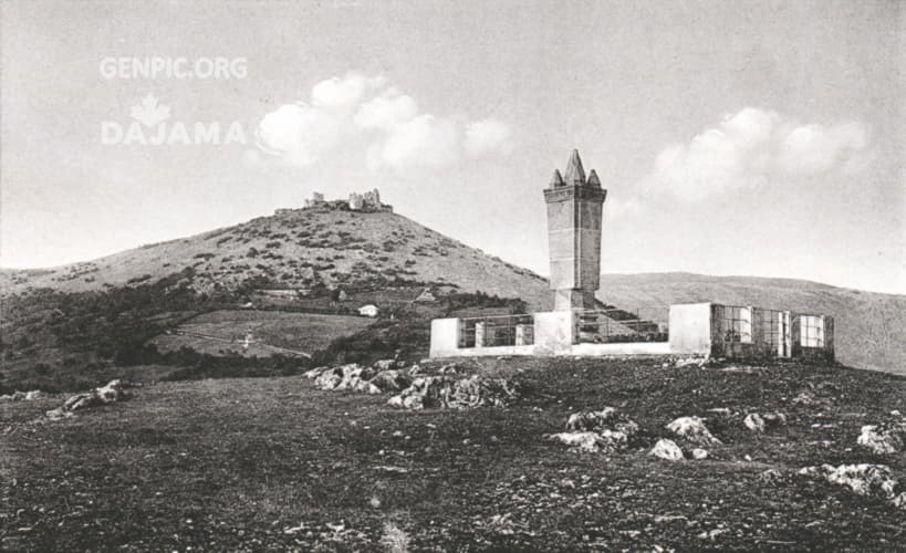 Turna Castle and the Memorial to the Czechoslovak Legionnaires.