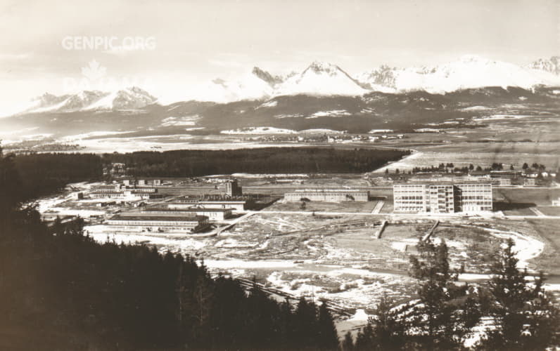 Panorama of the city and High Tatras.