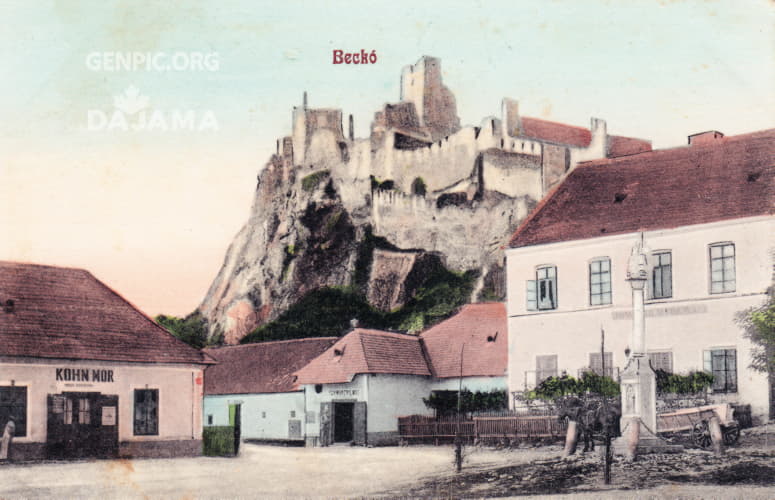 Beckov Castle - View from the southwest.