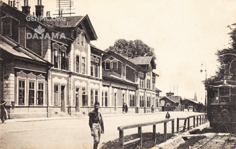 Railway station.