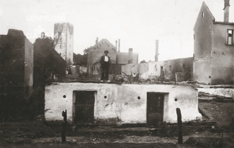 The village after the fire.