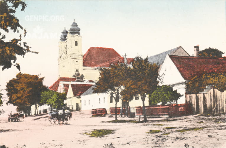 Center of the village. Roman Catholic Church of the Virgin Mary.