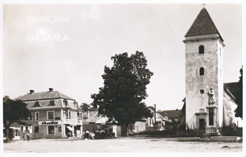 Center of the village. St. Elizabeth Roman Catholic Church.