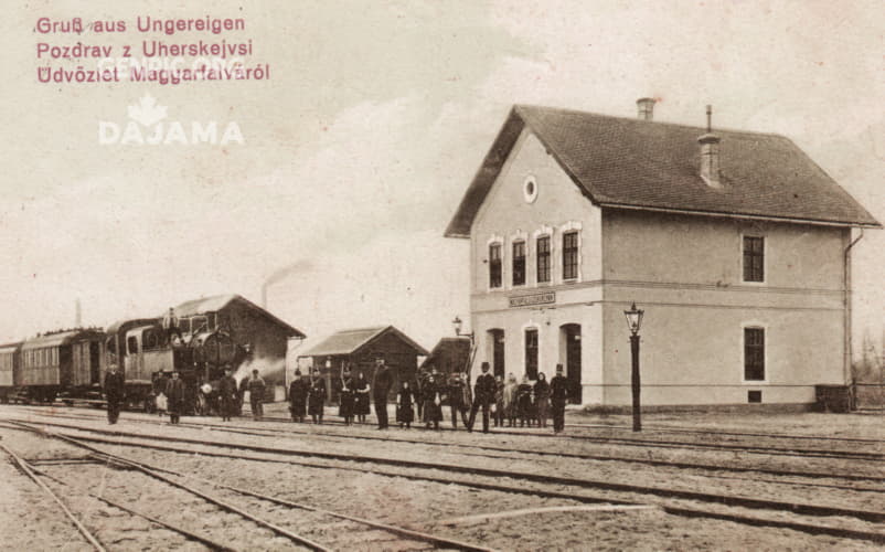 Railway station.