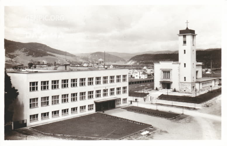 Evangelical church and High School.