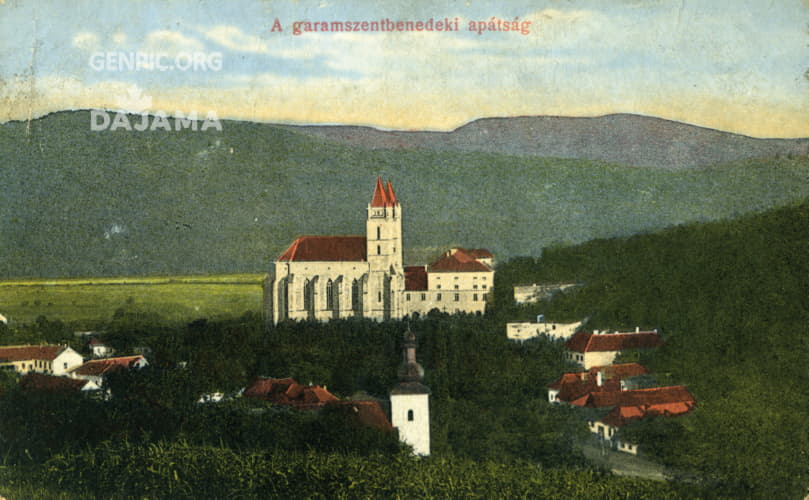 Panorama of the village. Basilica Minor of Saint Benedict and monastery.