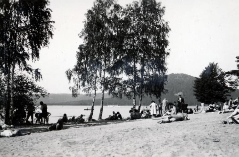 Máchovo jezero - pláž.
