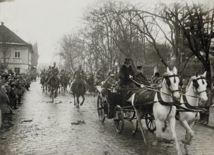 Karl I. Franz Joseph von Österreich - návšteva mesta.