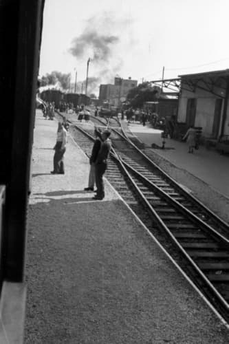 Railway station.