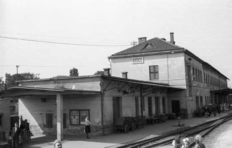 Railway station.