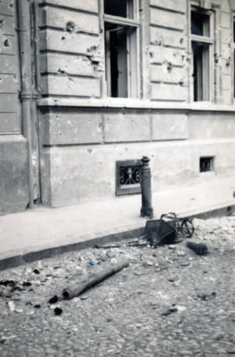 Building damaged by bombing on June 26, 1941.