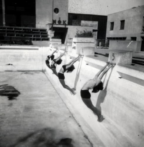 City Spa. Exercising in the swimming pool.
