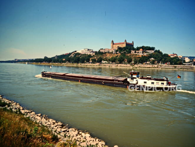 The embankment of the river Danube.