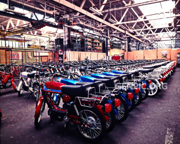 Production of motorcycles.