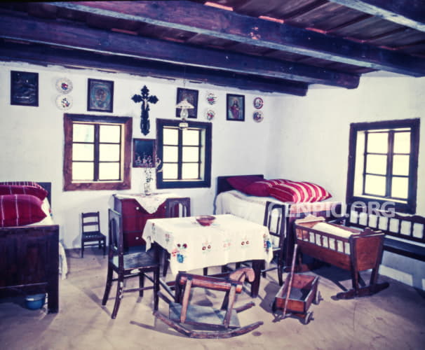 Interior of a traditional country house. Museum of Folk Architecture - Saris museum in Bardejov.