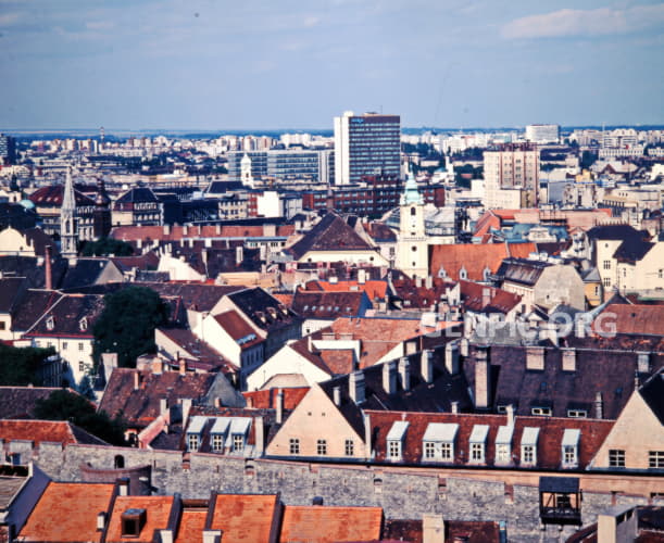 City view from Bratislava Castle.