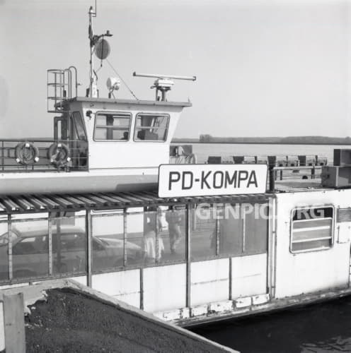 Ferry across the Danube river.