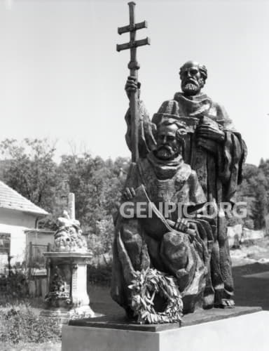 Sculpture of St. Cyril and Methodius.