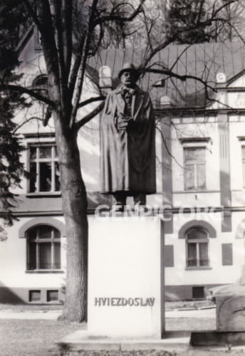 Statue of Pavol Orszagh Hviezdoslav.
